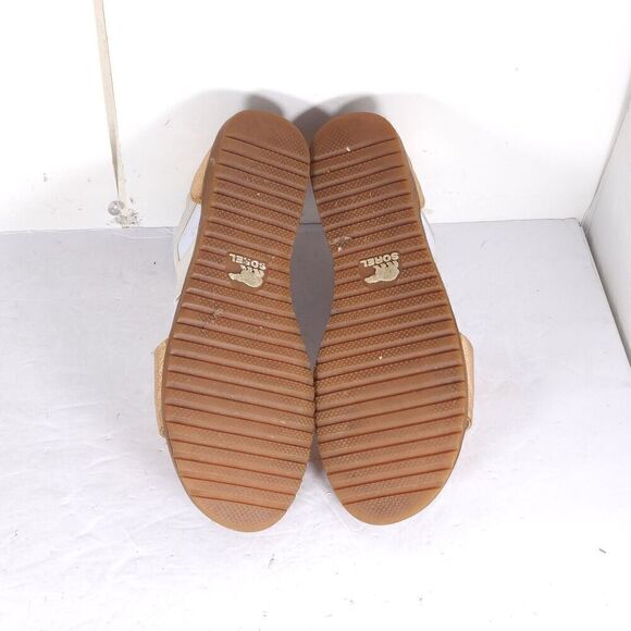 Sorel Women's Ella US8 Natural Rose Gold Leather Crisscross Strap Flat Sandals - Picture 13 of 16